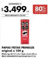 Disco Pringles - papas fritas oferta