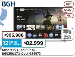 Coto Bgh - smart tv qled 60 4k b6026us7g oferta