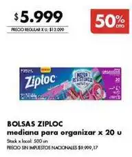 Disco X$ - bolsas mediana para organizar oferta
