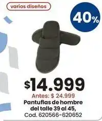Coto Pantufas de hombre del talle 39 al 45, cod. 620566-620562 oferta