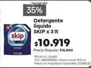 Jumbo Skip - detergente líquido skip x 3 it oferta