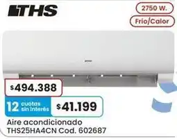 Coto Aire acondicionado ths25ha4cn cod. 602687 oferta