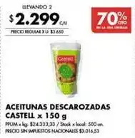 Disco Castell - aceitunas descarozadas oferta