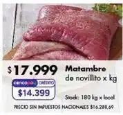 Disco X$ - matambre de novillito oferta
