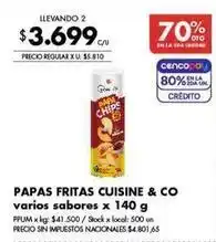 Disco X$ - papas fritas oferta