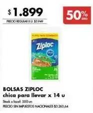 Disco X$ - bolsas ziploc chica para llevar oferta