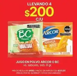 Supermercados Vea Bc - jugo en polvo oferta