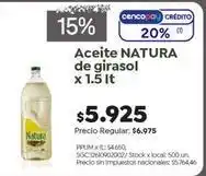 Jumbo Natura - aceite de girasol oferta