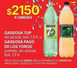 Supermercados Vea Paso de los toros - gaseosa 7up o gaseosa paso de los toros pomelo oferta