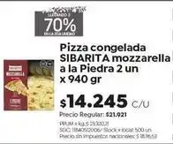 Jumbo Sibarita - pizza congelada mozzarella a la piedra oferta