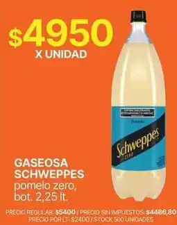 Supermercados Vea Schweppes - gaseosa pomelo zero oferta
