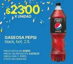 Supermercados Vea Pepsi - gaseosa black, bot. 2 it oferta