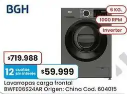 Coto Bgh - lavarropas carga frontal bwfe06s24ar oferta