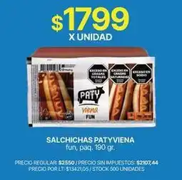 Supermercados Vea X$ - salchichas oferta
