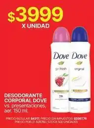 Supermercados Vea Dove - desodorante corporal oferta