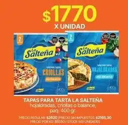 Supermercados Vea La salteña - tapas para tarta oferta