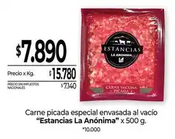 La Anonima Carne picada especial envasada al vacío oferta