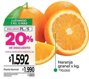 Naranja granel x kg