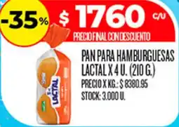 Supermercados DIA Lactal pan para hamburguesas oferta