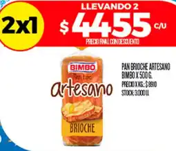 Supermercados DIA Bimbo pan brioche artesano oferta