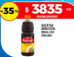 Supermercados DIA Sakura salsa de soja oferta