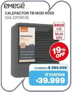 Naldo Lombardi Emegé calefactor tb mod 9055 oferta