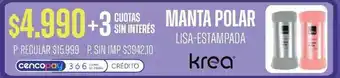 Krea - manta polar lisa-estampada