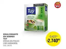 Atomo Conviene Edulcorante en sobres tuy stevia en polvo oferta