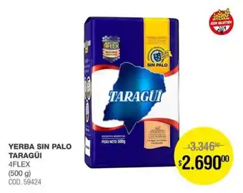 Atomo Conviene Taragüi yerba sin palo 4flex oferta