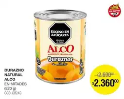 Atomo Conviene Alco durazno natural en mitades oferta