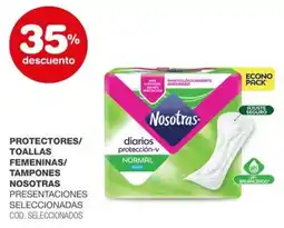 Atomo Conviene Nosotras protectores/ toallas femeninas/ tampones oferta