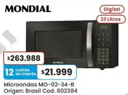 Coto Mondial microondas MO-02-34-B oferta