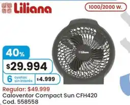 Coto Liliana caloventor compact sun CFH420 oferta