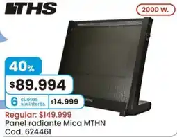 Coto Lths panel radiante mica MTHN oferta