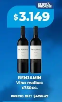 Supermayorista Vital Benjamin vino malbec oferta