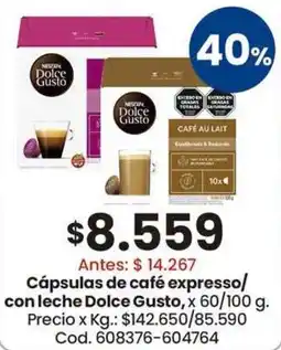 Coto Dolce gusto cápsulas de café expresso/ con leche oferta