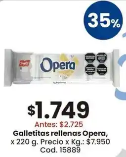 Coto Opera galletitas rellenas oferta