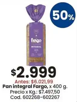 Coto Fargo pan integral oferta