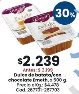 Coto Emeth dulce de batata/con chocolate oferta