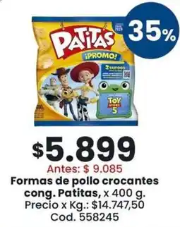Coto Patitas formas de pollo crocantes cong. oferta