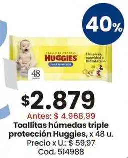 Coto Huggies toallitas húmedas triple protección oferta