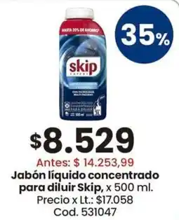 Coto Skip jabón líquido concentrado para diluir oferta