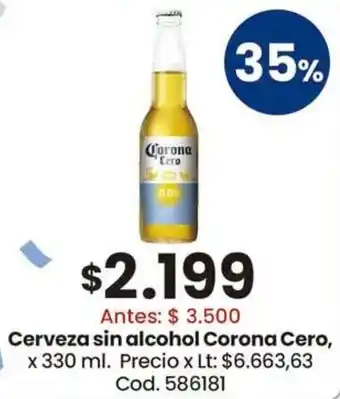 Coto Corona cero cerveza sin alcohol oferta