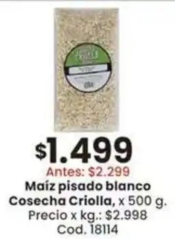 Coto Cosecha criolla maíz pisado blanco oferta