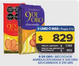 Carrefour Maxi 9 de oro bizcochos agridulces/grasa oferta