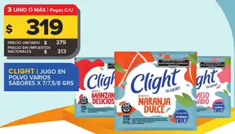 Clight jugo en polvo varios sabores