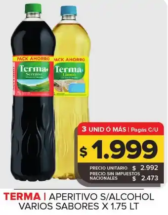 Carrefour Maxi Terma aperitivo s/alcohol varios sabores oferta
