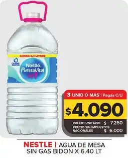 Carrefour Maxi Nestlé agua de mesa sin gas bidon oferta