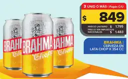 Carrefour Maxi Brahma cerveza en lata chop oferta