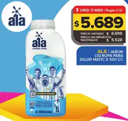 Carrefour Maxi Ala jabon liq ropa para diluir matic oferta